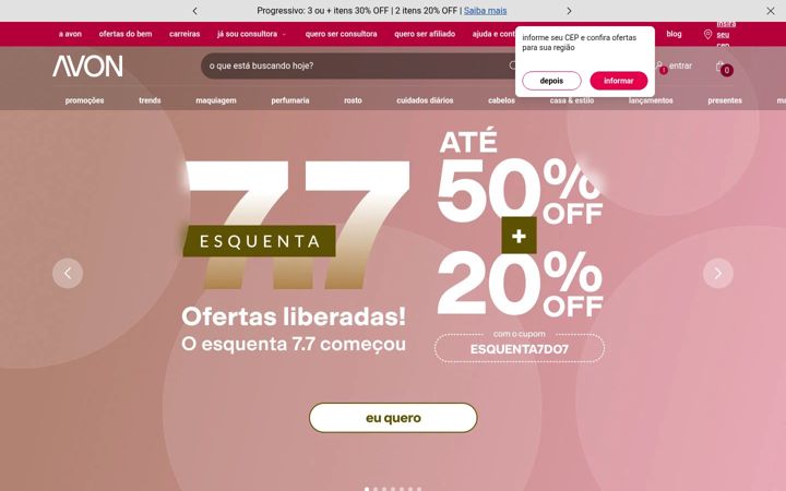 Screenshot von avon.com.br