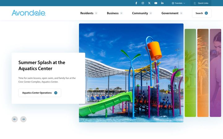 Screenshot of avondaleaz.gov