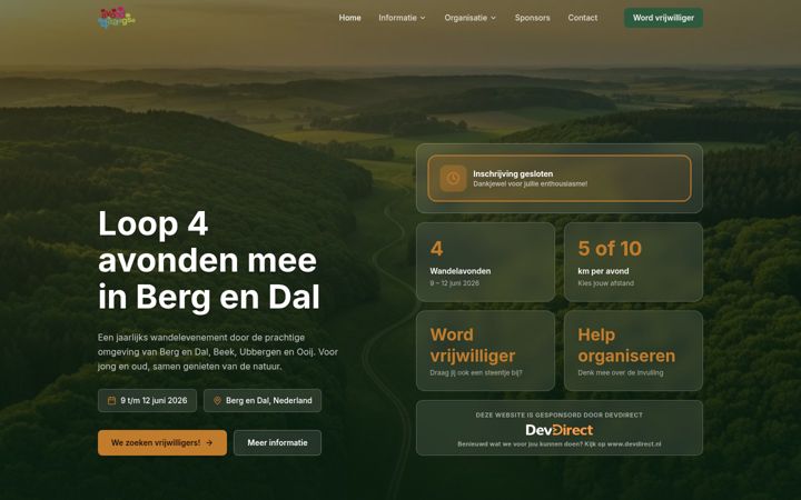 Screenshot of avondvierdaagsebergendal.nl