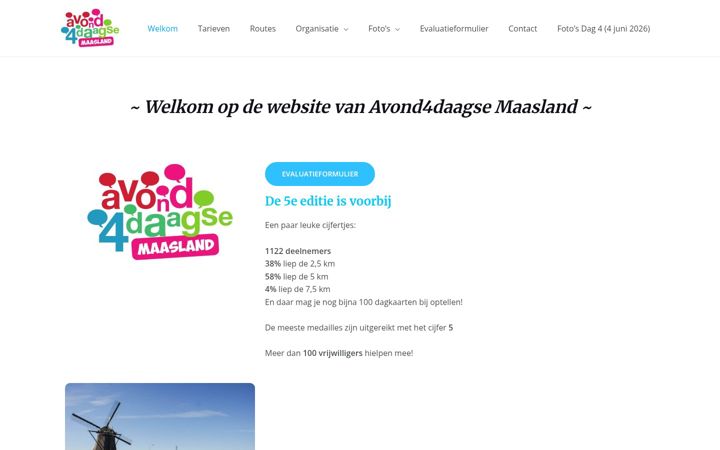 Screenshot του avondvierdaagsemaasland.nl