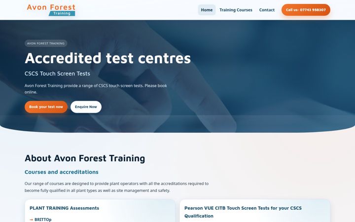 Képernyőkép: avonforesttraining.co.uk