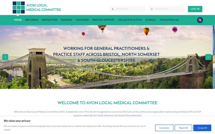 Kuvakaappaus sivustosta avonlmc.co.uk