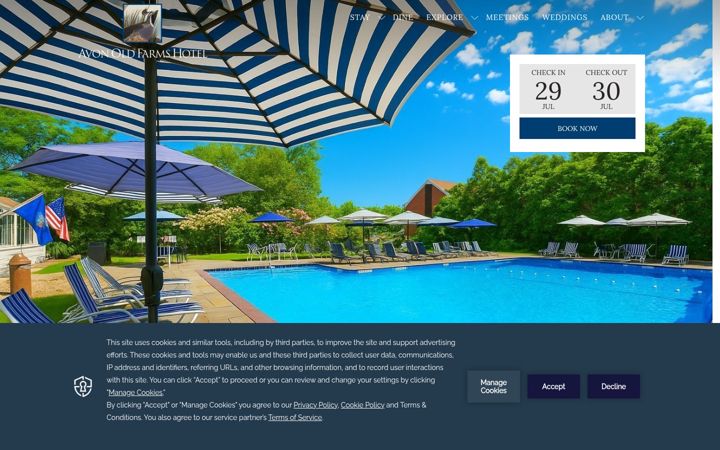 Screenshot of avonoldfarmshotel.com