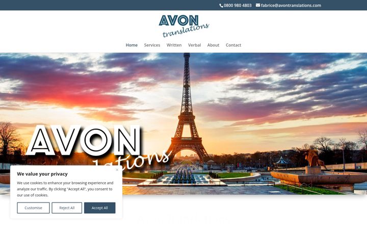 Screenshot of avontranslations.com