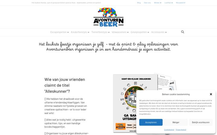 Screenshot of avonturenbeer.nl