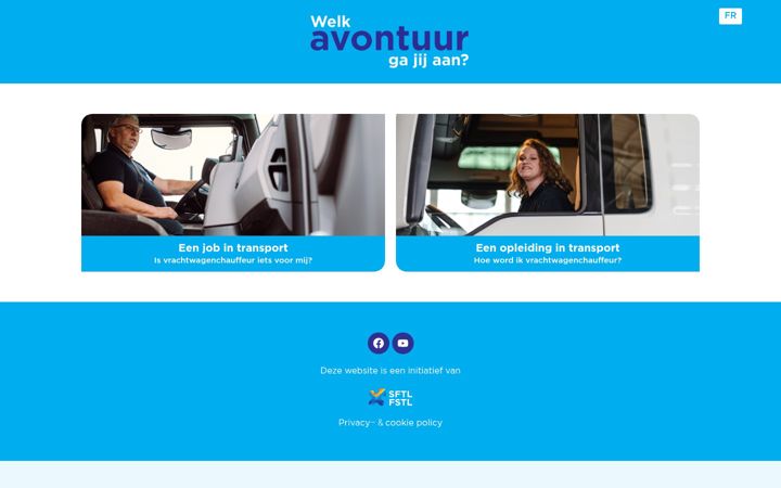 Screenshot ta' avontuurlijkejobs.be