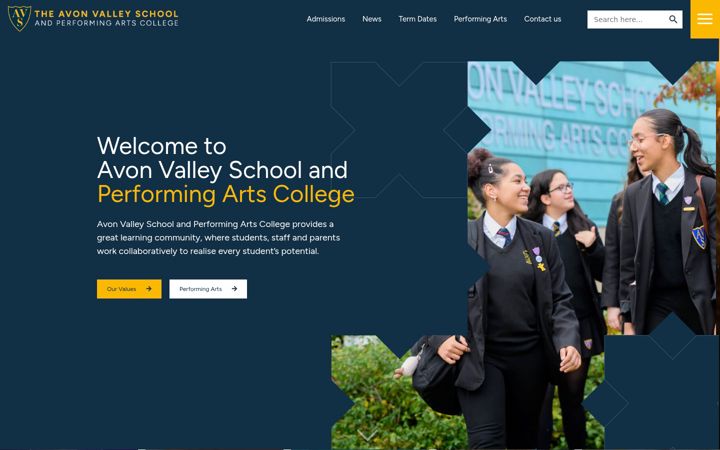 Screenshot of avonvalleyschool.uk