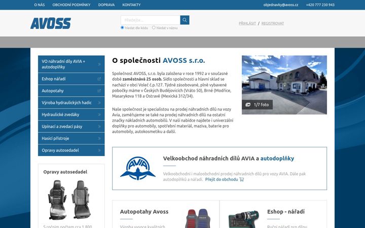 Screenshot of avoss.cz