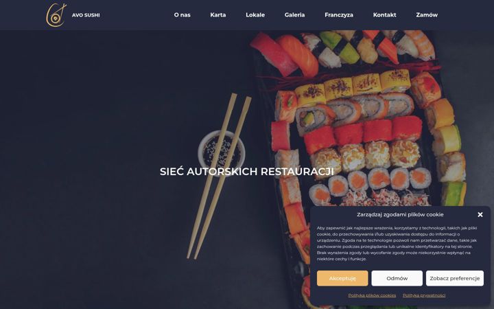 Screenshot of avosushi.pl