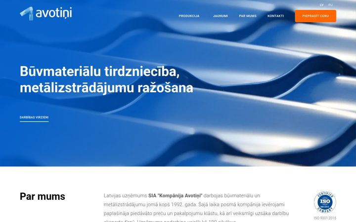 Screenshot of avotini.lv