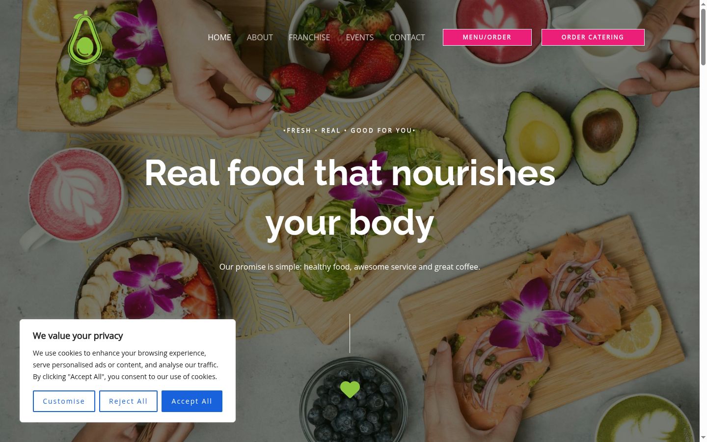 Screenshot of the consent banner shown before any interaction