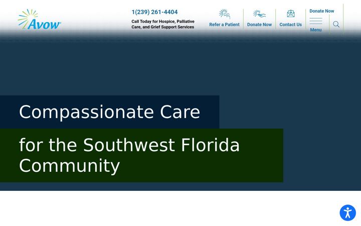 Screenshot of avowcares.org
