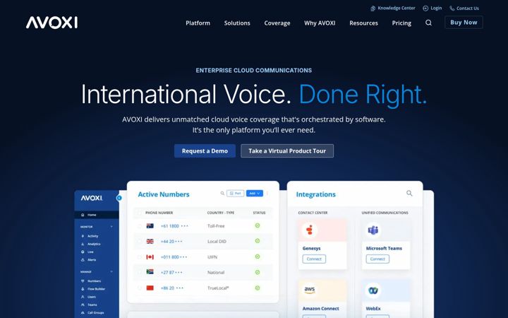 Screenshot of avoxi.com