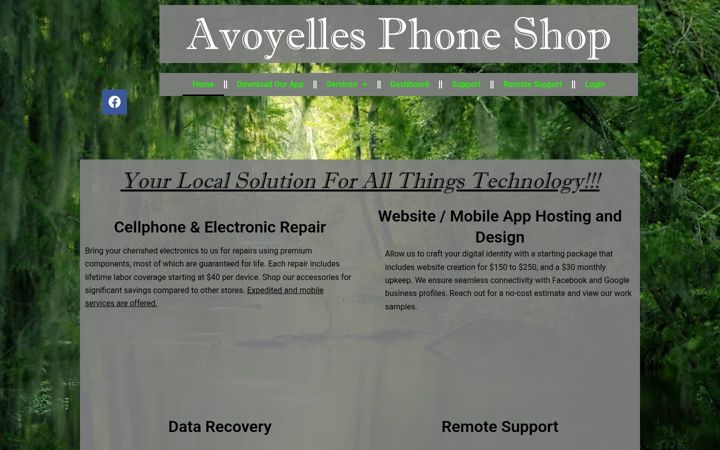 Screenshot of avoyellesphoneshop.com