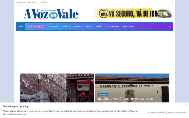 Екранна снимка на avozdovale.com.br
