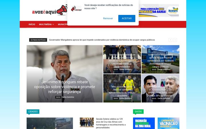 Screenshot of avozeaqui.com.br