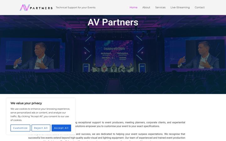 Screenshot of avpartners.ie