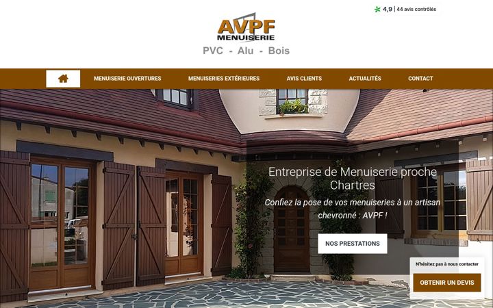 Screenshot of avpf-menuiserie.fr
