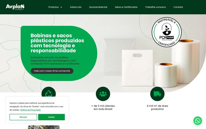 Екранна снимка на avplas.com.br