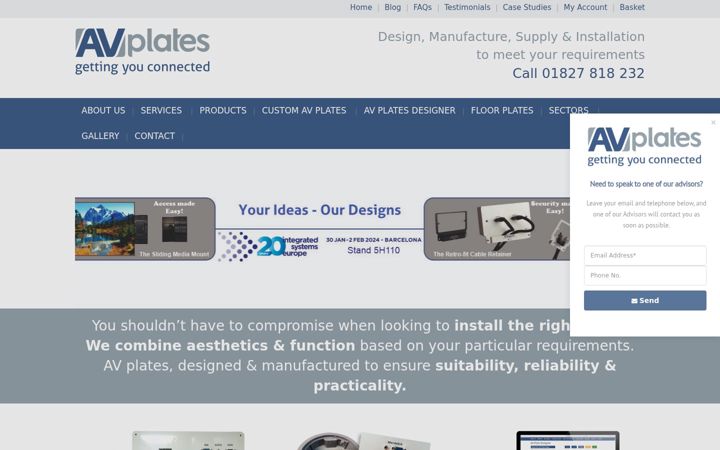 Screenshot of avplates.com