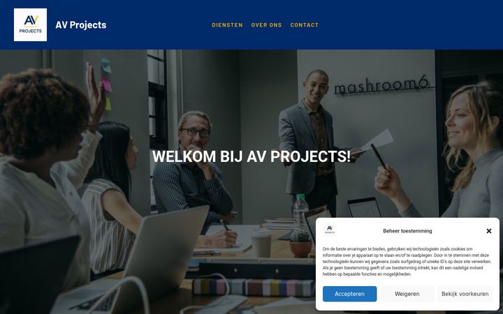 Екранна снимка на avprojects.be