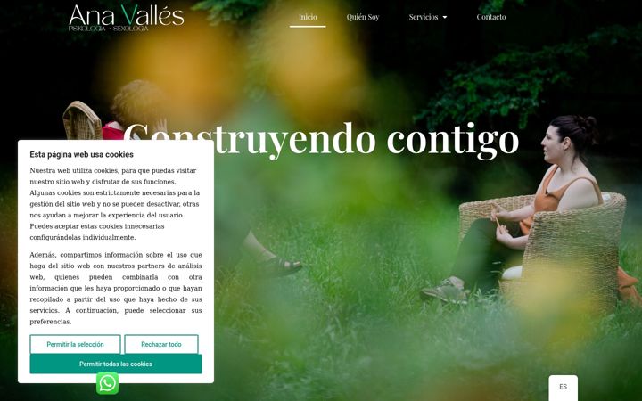 Screenshot of avpsicologia.eus