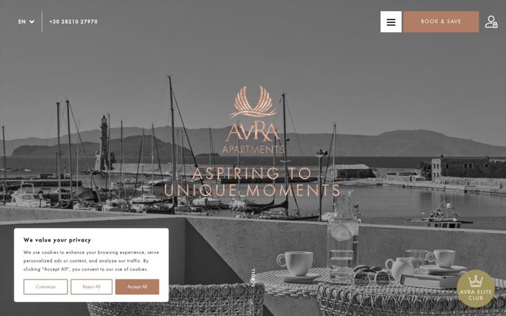 Screenshot of avraapartments.gr