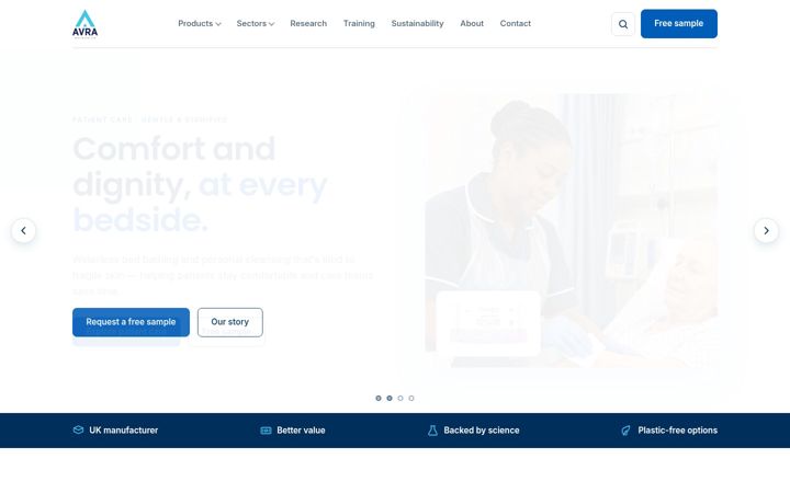 Screenshot of avrahealthcare.com