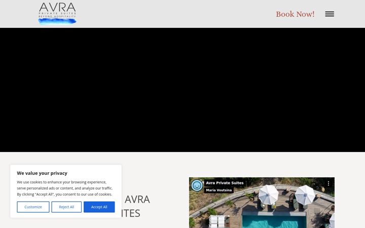 Screenshot of avraprivatesuites.com