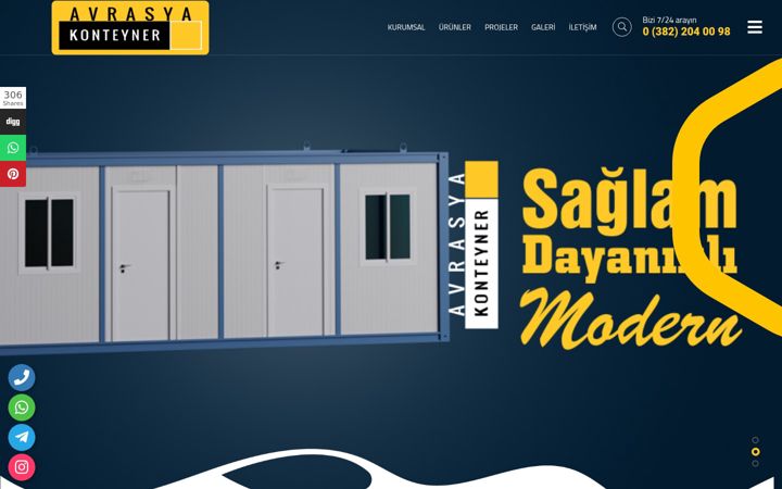 Screenshot of avrasyakonteyner.com.tr
