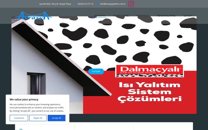 Screenshot of avrasyayalitim.com.tr