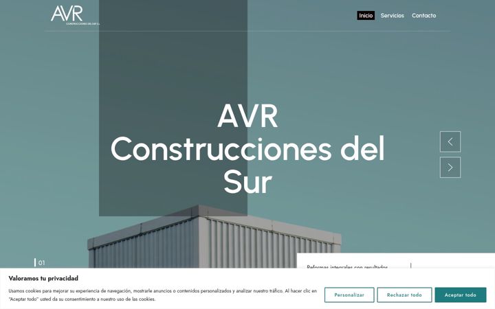 Screenshot of avrconstruccionesdelsur.com