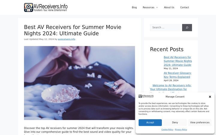 Screenshot of avreceivers.info