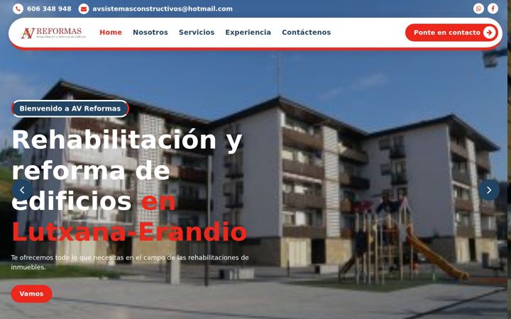 Screenshot of avreformas.com