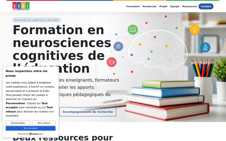 Screenshot of avri-formation.fr