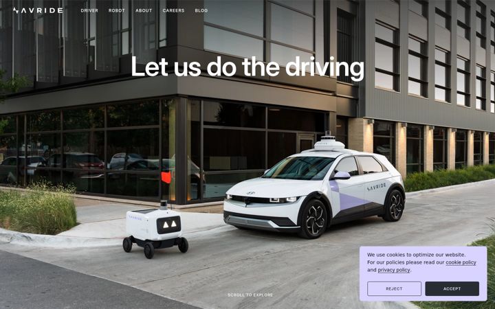 Screenshot of avride.ai