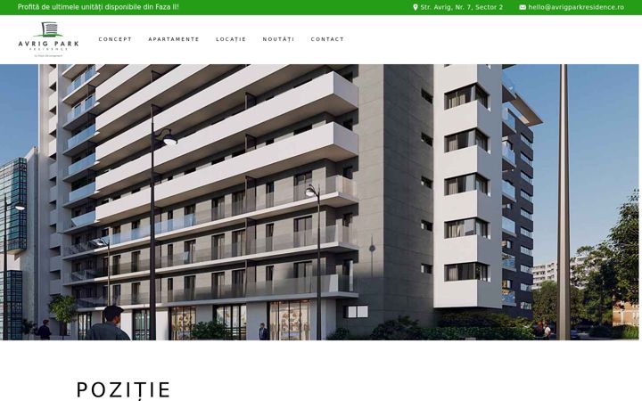 Screenshot of avrigparkresidence.ro