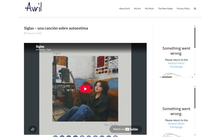 Screenshot of avrilgodoy.com