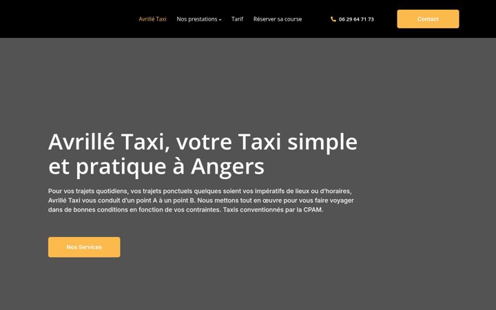 Screenshot of avrille-taxi.fr