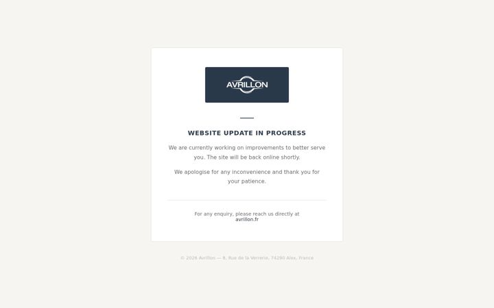 Screenshot of avrillon.com