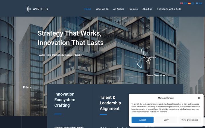 Screenshot of avrio-iq.com