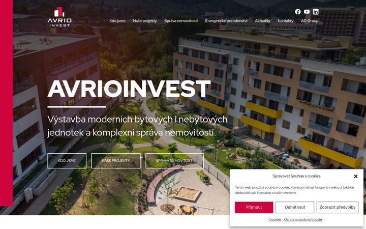 Screenshot ta' avrioinvest.cz