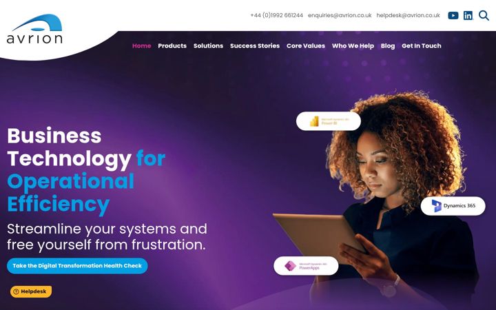 Screenshot of avrion.co.uk