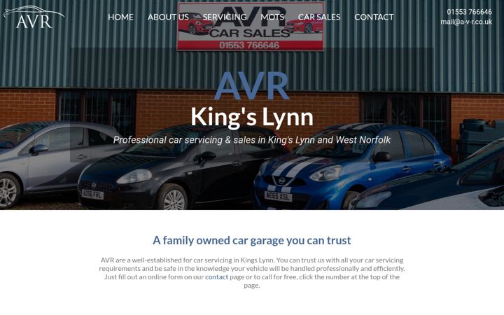 Screenshot του avrkingslynn.co.uk