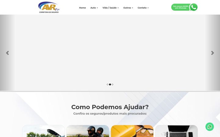 Screenshot of avrseguros.com.br
