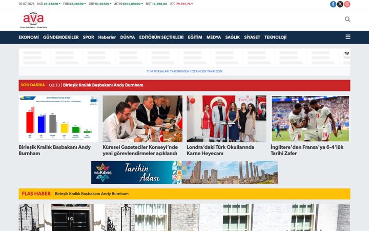 Screenshot of avrupaajansi.com