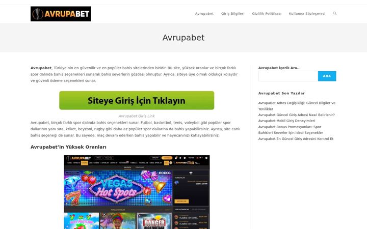 Screenshot of avrupabet153.com