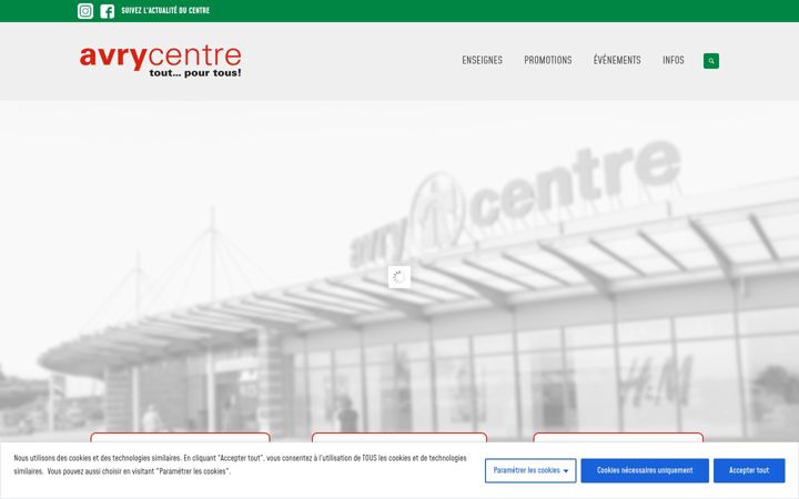 Screenshot of avrycentre.ch