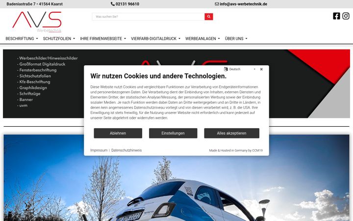 Screenshot του avs-werbetechnik.de