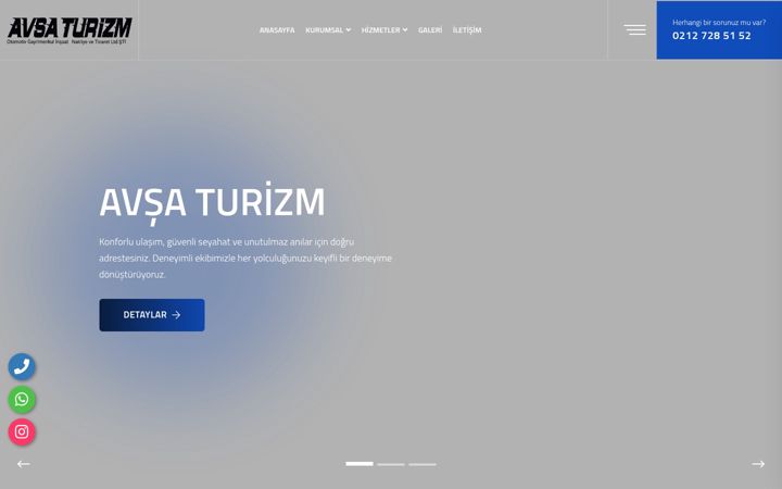 Screenshot of avsaturizm.com.tr